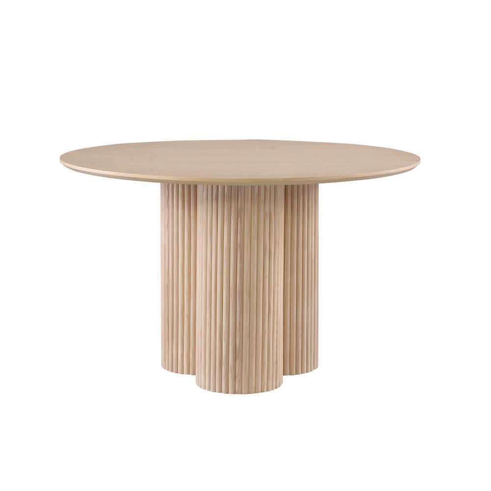 Harmonique Light Brown Oak Wood Pedestal Dining Table (Seats 4)
