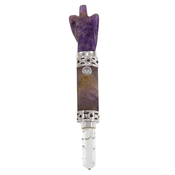 Harmonize Amethyst Angle Wand Clear Wand Angel Meditation Balancing Reiki Healing Crystel Healing Crystal Aura Spiritual Gift