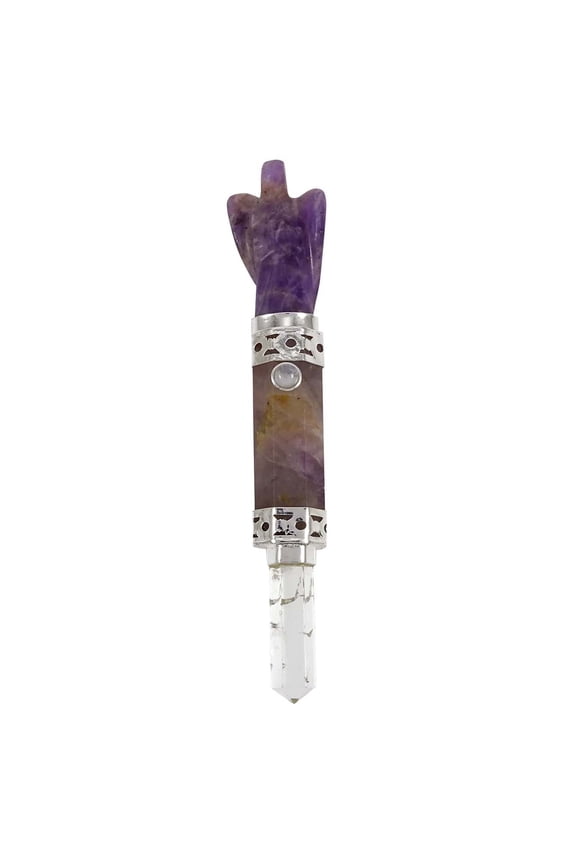 Amethyst Angle Wand Clear Wand Angel Meditation Balancing Reiki Healing Crystel Healing Crystal Aura Spiritual Gift