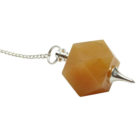Harmonize Aventurine Hexagon Pendulum Dowsing Balancing Reiki Healing Crystal Energy Genrateor Gift