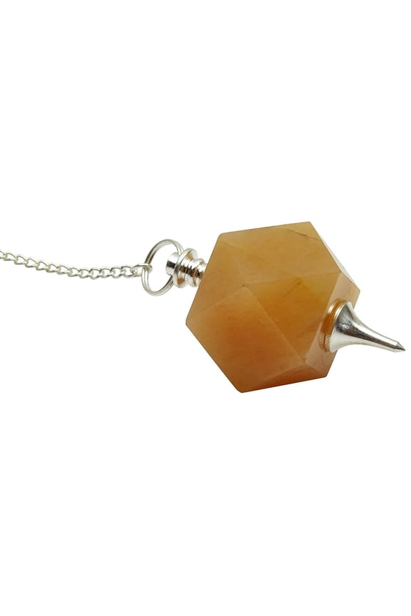 Aventurine Hexagon Pendulum Dowsing Balancing Reiki Healing Crystal Energy Genrateor Gift