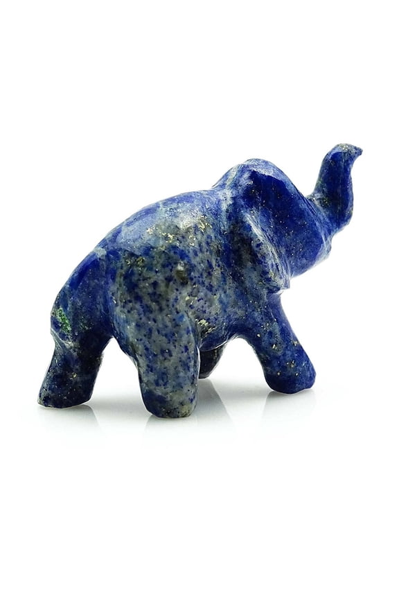 Blue Lapis Lazuli Mini Elephant Reiki Healing Stone Gift Carved