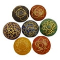 thumbnail image 1 of Harmonize Chakra Symbol 7 Multistone Set Feng Shui Spiritual Reiki Healing Crystal Table Decor, 1 of 1