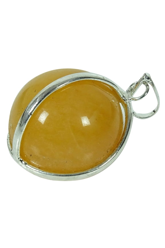Citrine Stone Sphere Ball Wire Wrapped Pendulum Balancing Reiki Healing Crystal