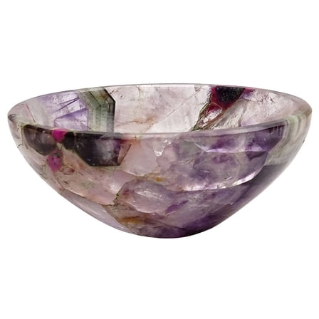 Harmonize Energy Hand Carved Amethyst Reiki Healing Crystal Bowl Spiritual Gift Bowls