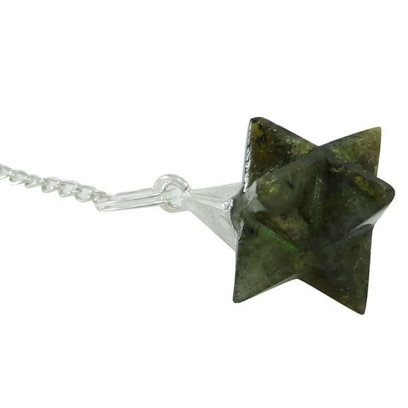 Harmonize Labradorite Merkaba Pendulum Meditation Balancing Reiki Healing Crystal Dowsing Energy Genrator