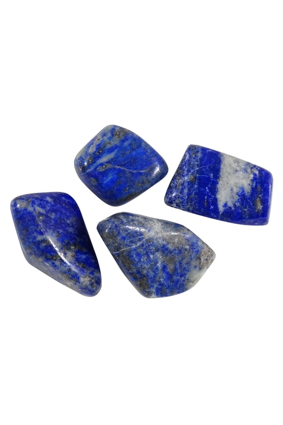 Lapis Lazuli Tumbled Assorted Size Natural Reiki Healing Stones- 4 Pieces