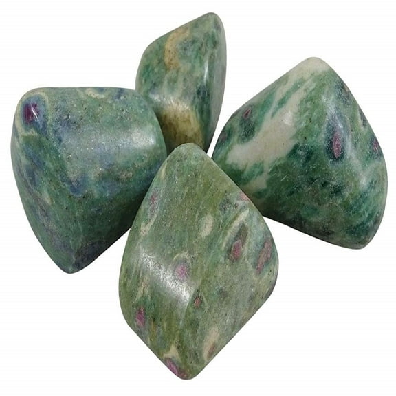 Harmonize Ruby Zoisite Tumbled Assorted Size Natural Reiki Healing Stones- 4 Pieces