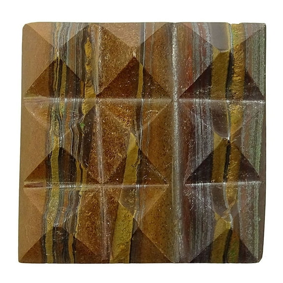 Harmonize Tiger Eye 9 Tiles Pyramid Reiki Spiritual Gemstones Reiki Healing Crystal Energy Generator