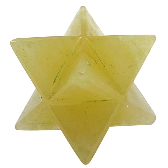 Harmonize Yellow Aventurine 8 Point Star Merkaba Sacred Chakra Balancing Reiki Healing Crystal