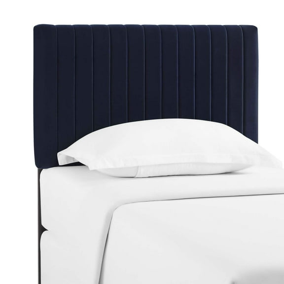Modway Keira Performance Velvet Twin Headboard in Midnight Blue by Modway