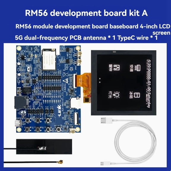 Harmony AIOT Development Board+4inch LCD Screen+Antenna Kit RM56 2.4G/5.8G WiFi+BLE BES2600W IoT Core Board