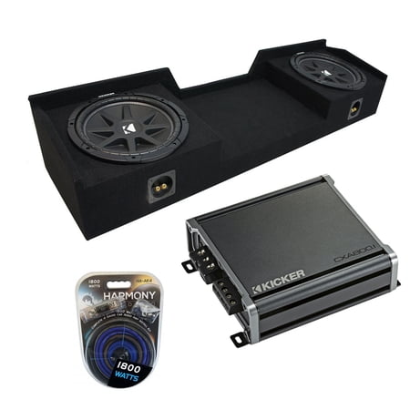 Harmony Accessory Master Dual 10" Subwoofer Box with Kicker CX600.1 Amp for 99-06 Chevy Silverado