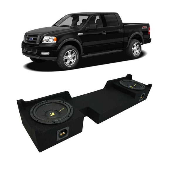 Harmony Accessory Master Kicker CompC CWCS10 Dual 10" Sub Box for 04-08 Ford F-150 Super Crew Truck