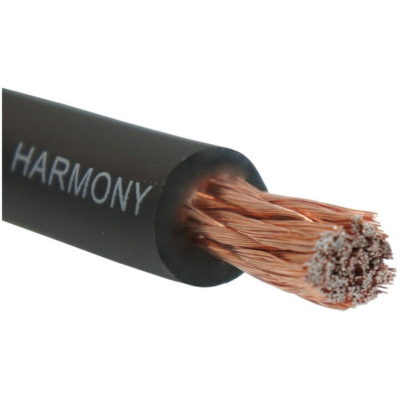 Harmony Audio 1/0 0 Gauge Car Stereo Matte Black Power Cable Amp Wire - 25 FT