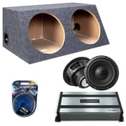 Harmony Audio Alpine fits Hatchback W12S4 Dual 12" Subwoofer 500W Sealed Sub Box | HA-A800.1 Amplifier, 4GA Amp Kit