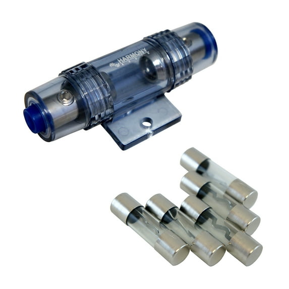 Harmony Audio HA-AGUFH Car - Boat Marine Stereo AGU Fuseholder & 80 Amp Fuses