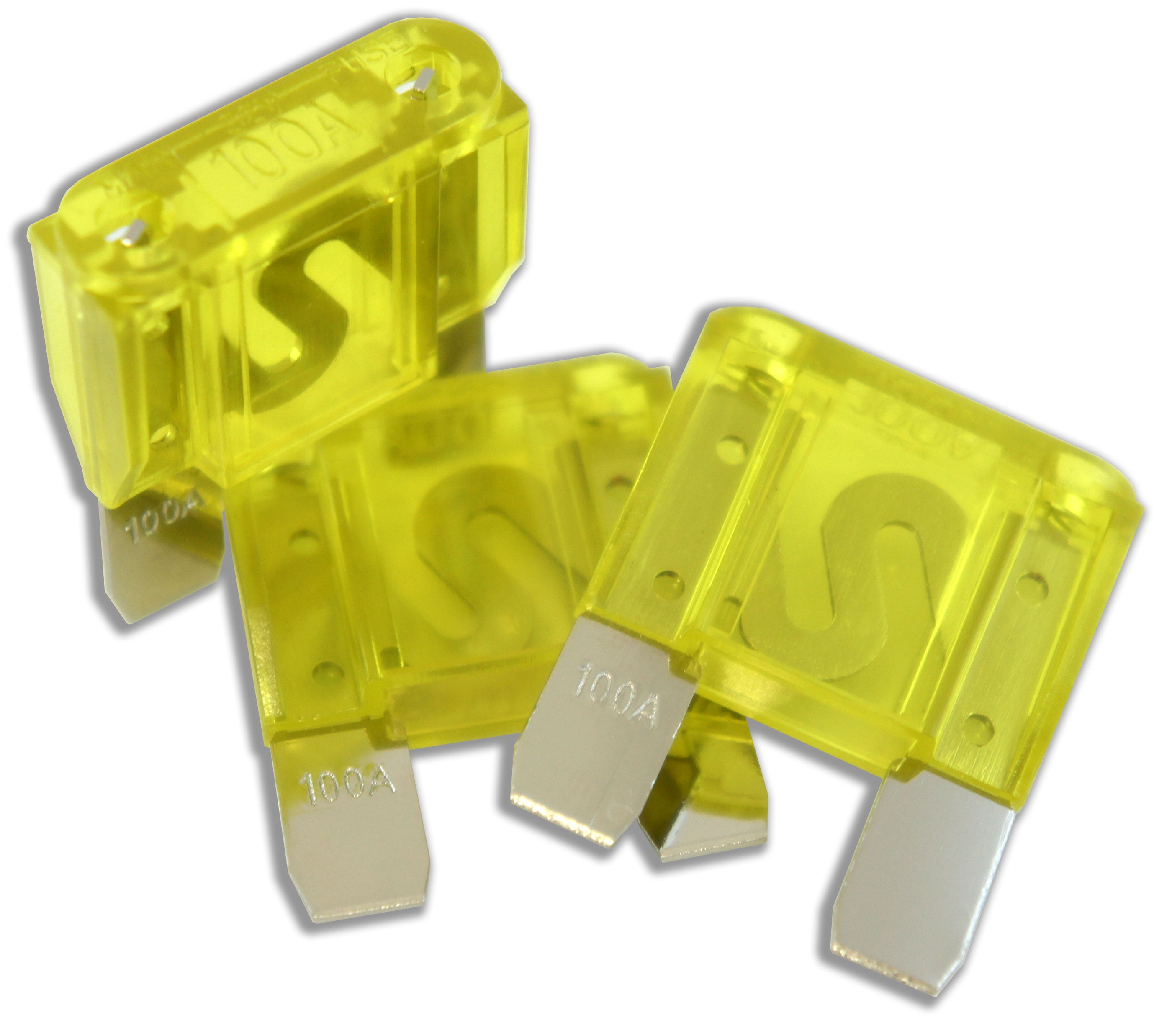 Harmony Audio HAMAXI100 Car Stereo Fuseholder 3 Pack 100 Amp MAXI Fuses Nickel