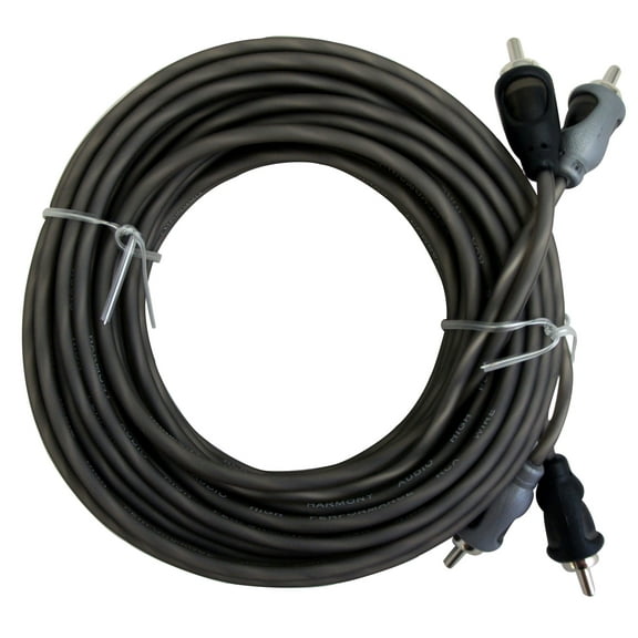 Harmony Audio HA-RCA20 Car Audio 2 Channel Stereo 20 Foot Twisted Pair RCA Cable