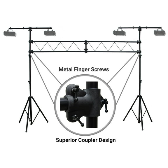 Harmony Audio HA-TRUSSKIT Pro DJ 10FT Lighting Truss Package Tripod Light Stands