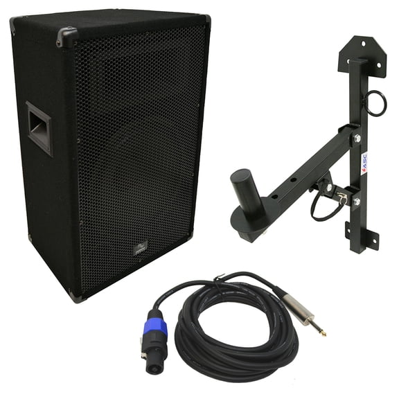 Harmony Audio HA-V12P Pro DJ 12" 450W PA Speaker Speakon to 1/4" Cable & Stand