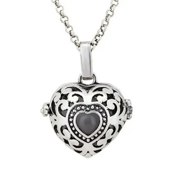 Harmony Ball Cage Leather Silver Locket Angel Caller Sound Pendant Necklace