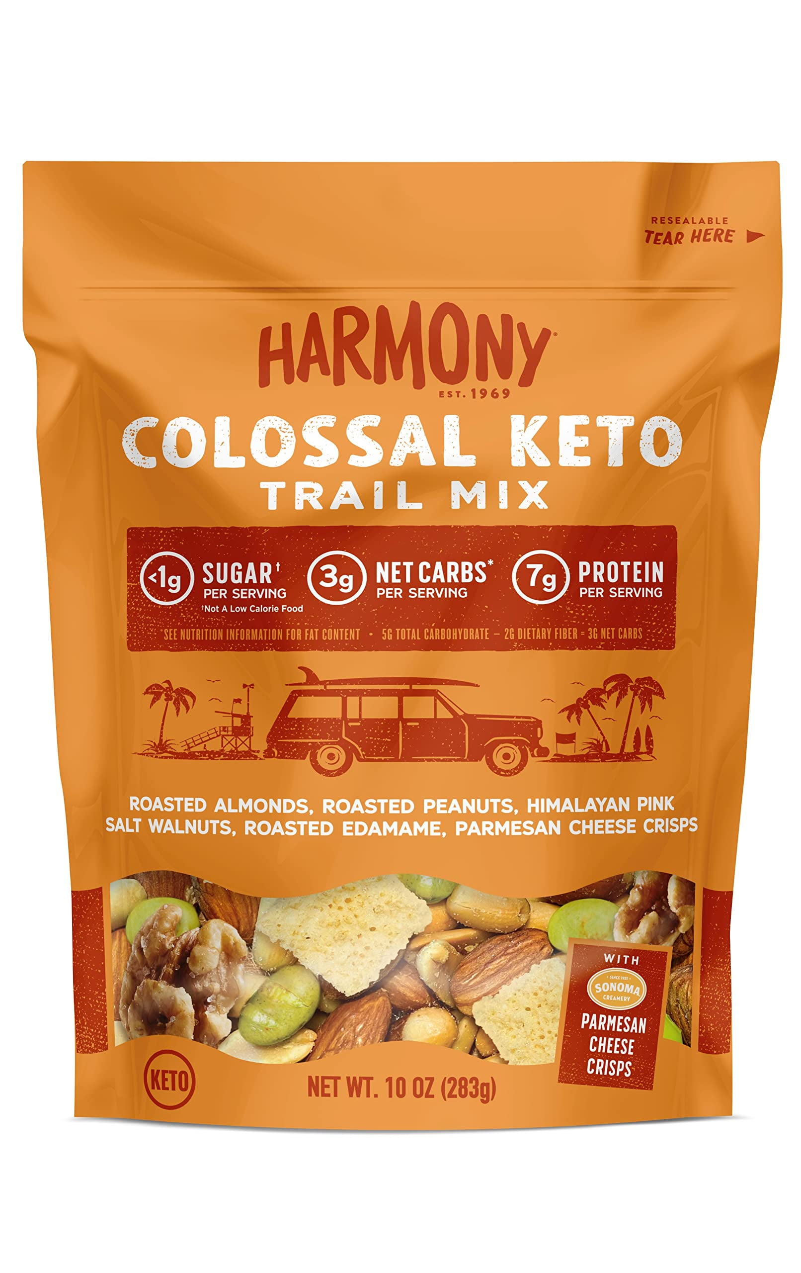 Harmony CM31 Colossal Keto Trail Mix with Peanuts, Roasted Edamame