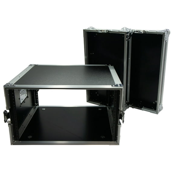 Harmony Cases HC6UAD DJ Flight 6U Rack Space Universal Amplifier Case, 36.3 lbs