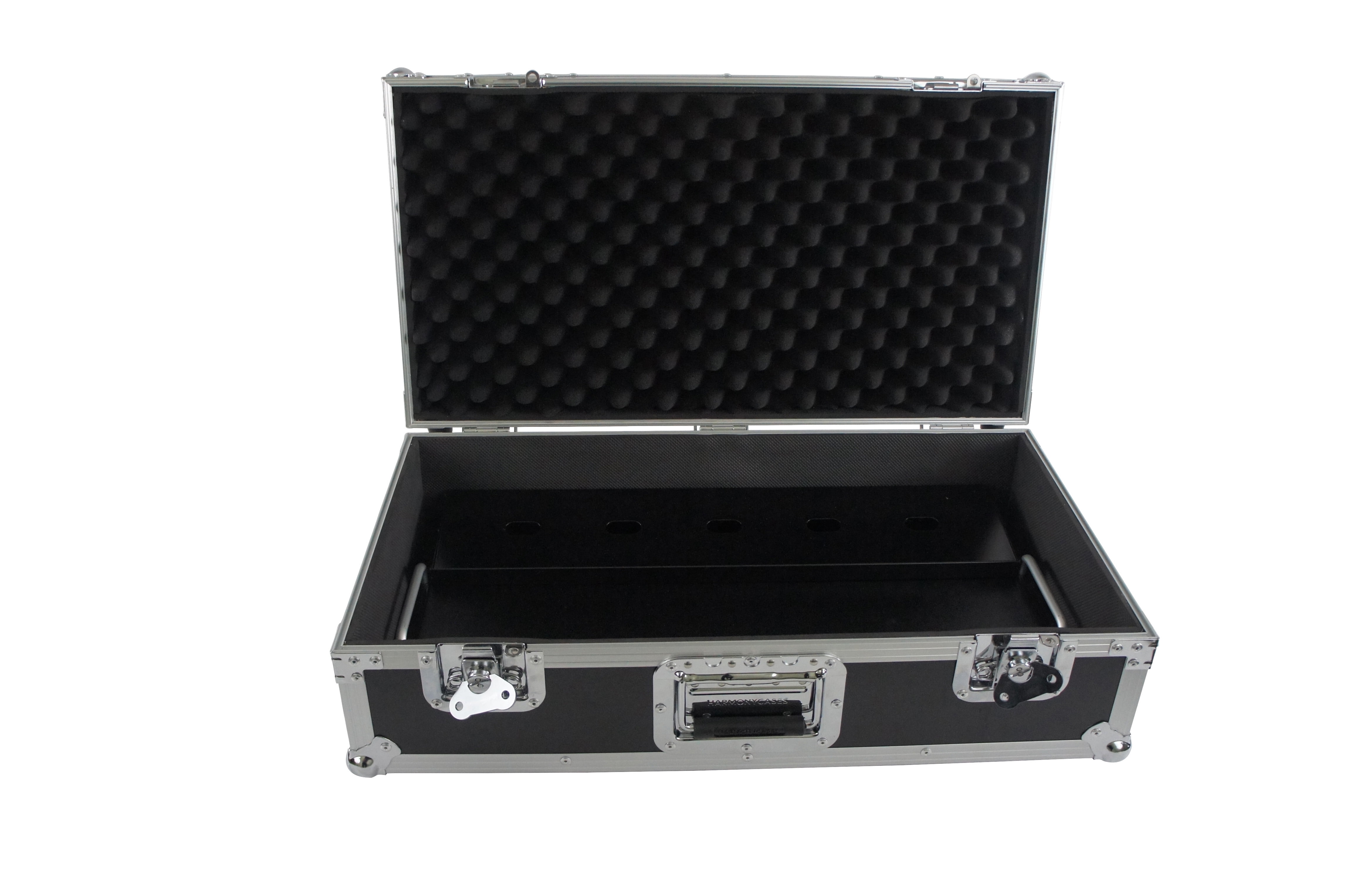 Harmony Cases HCTPB24 Chrome Finish Custom Hard ATA Flight 24" Pedal Board Case