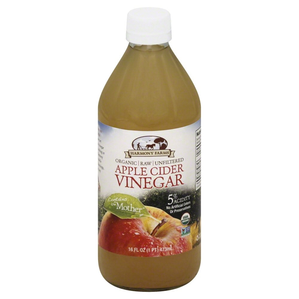 Harmony Farms Organic Apple Cider Vinegar, Raw & Unfiltered, 16 Fl Oz