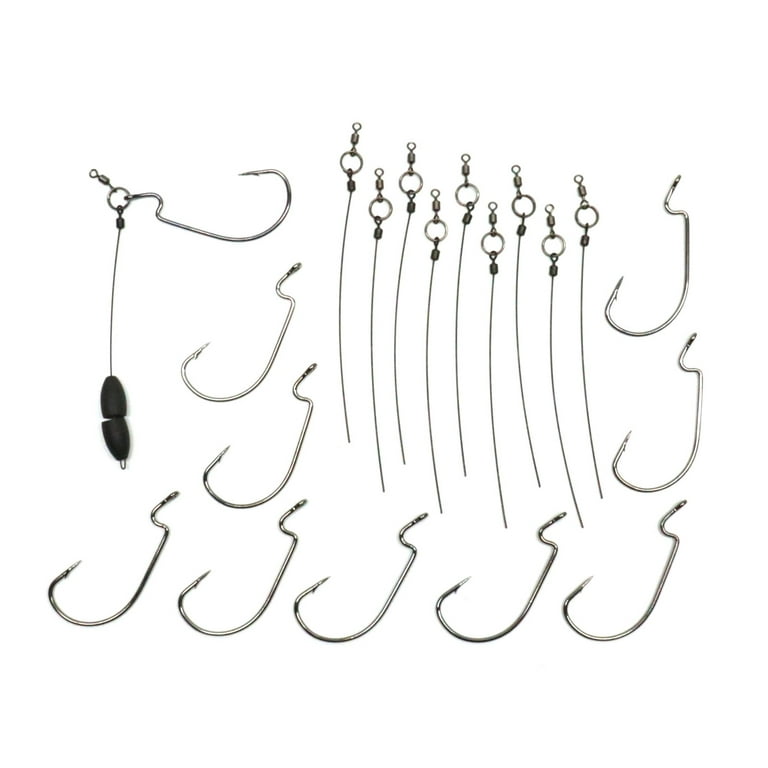 Harmony Fishing Company Punch Shot Rig Kit 4/0 EWG Hooks Interchangeable  Hook Leadered Punch Shot Rig 10 Pack 
