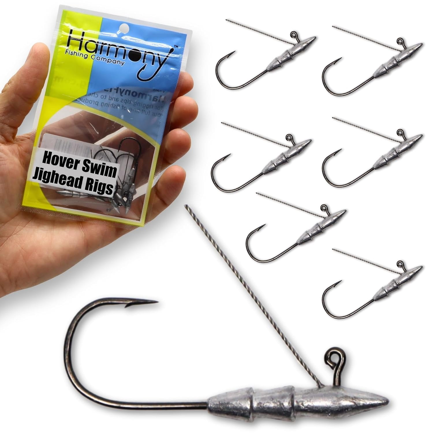 Backpack Rig Harmony Fishing Hover Swim Minnow Rig Jigheads for Bass Fishing 6 Pack ...