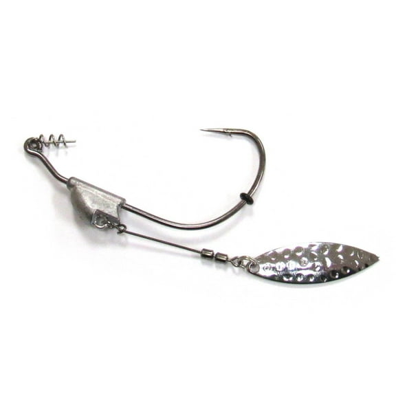 Harmony Fishing - Razor Series UnderSpin Swimbait Hooks 4 Pack w/ 5 Bait Pegs 3/16oz, 5/0 Hook