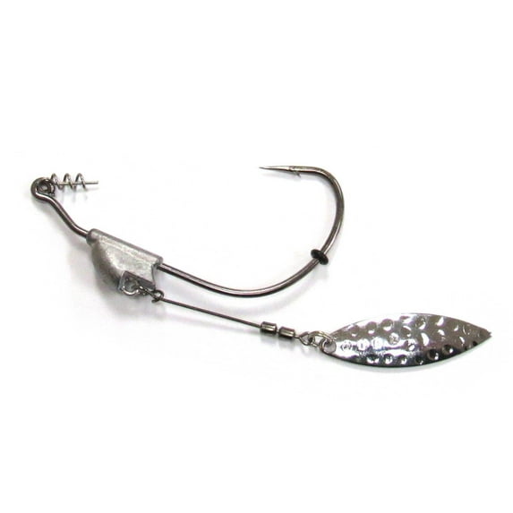Harmony Fishing - Razor Series Underspin Swimbait Hooks 4 Pack w/ 5 Bait Pegs 3/8 oz, 5/0 Hook