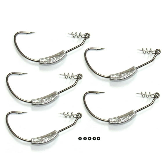 Harmony Fishing - Razor Series Weighted Swimbait Hooks 5 Pack