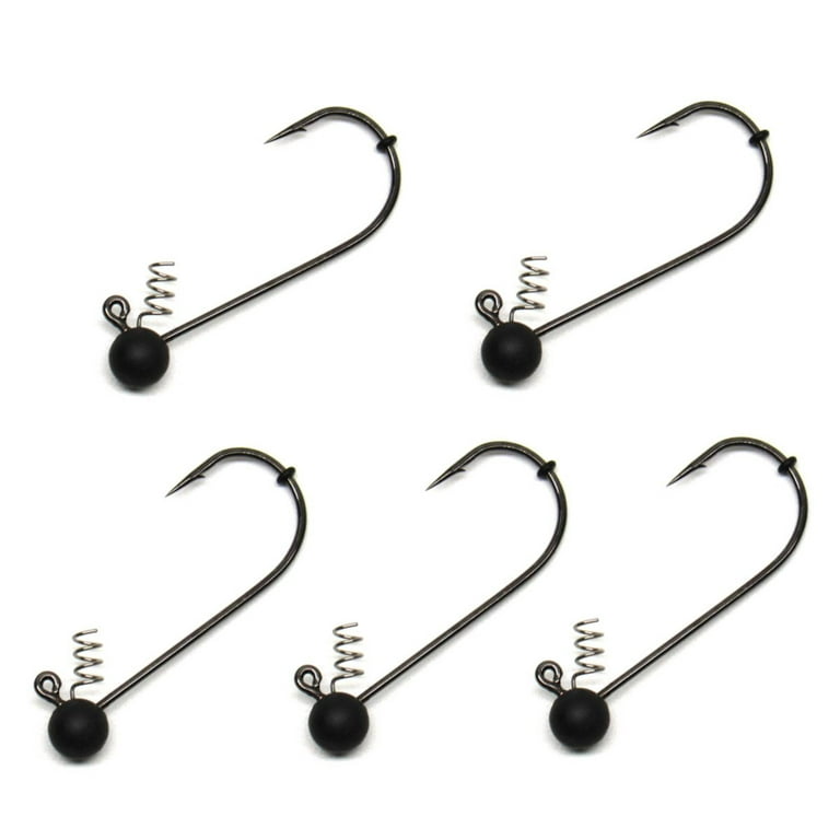 Harmony Fishing - Tungsten Shakeyhead Jigs [Pack of 5 w/ 10 Bait Pegs]  shaky head jig hooks for bass fishing 