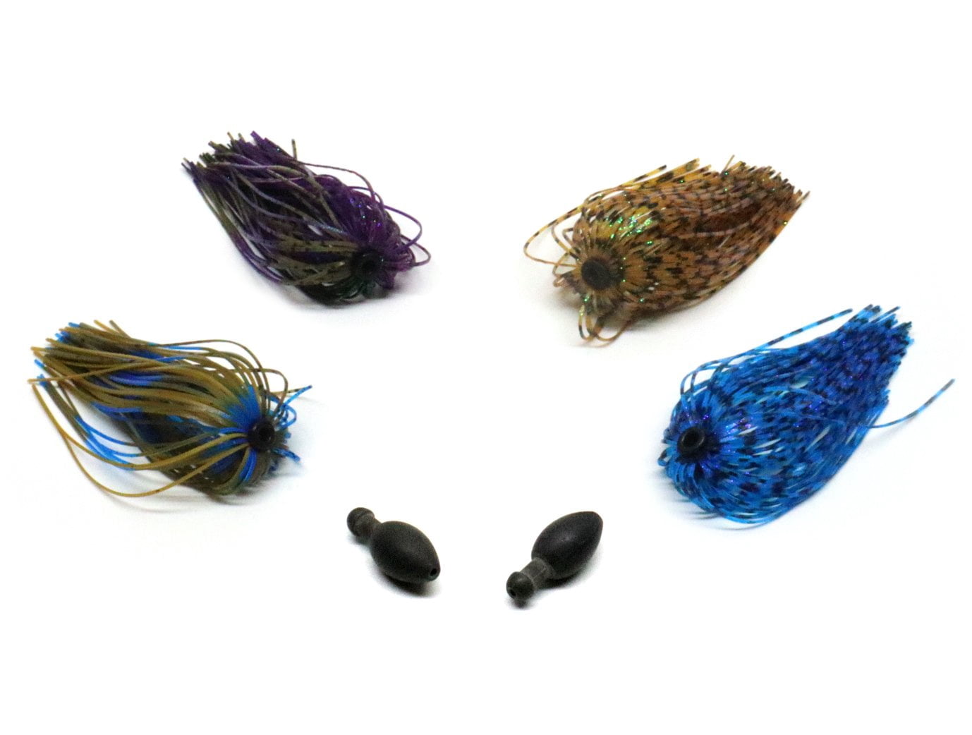 Harmony Fishing - Tungsten Skirted Punch Weight/Slither Rig MSS Kit [Pack of 2] Modular Skirt System, 1 oz 2 Pack