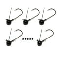thumbnail image 1 of Harmony Fishing - Tungsten Weedless Ball Jigheads [Pack of 5 w/ 10 Bait Pegs] ball jig heads for swim jigs and soft plastics, 1 of 4