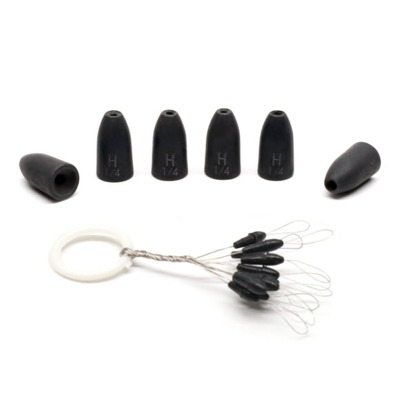 Harmony Fishing - Tungsten Worm Weights & Weight Pegs Select Size/Qty for bass fishing 3/8oz 6 Pack