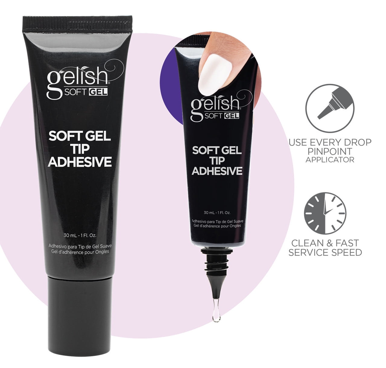 Gelish Soft Gel Tip Adhesive (Tube) 1 oz