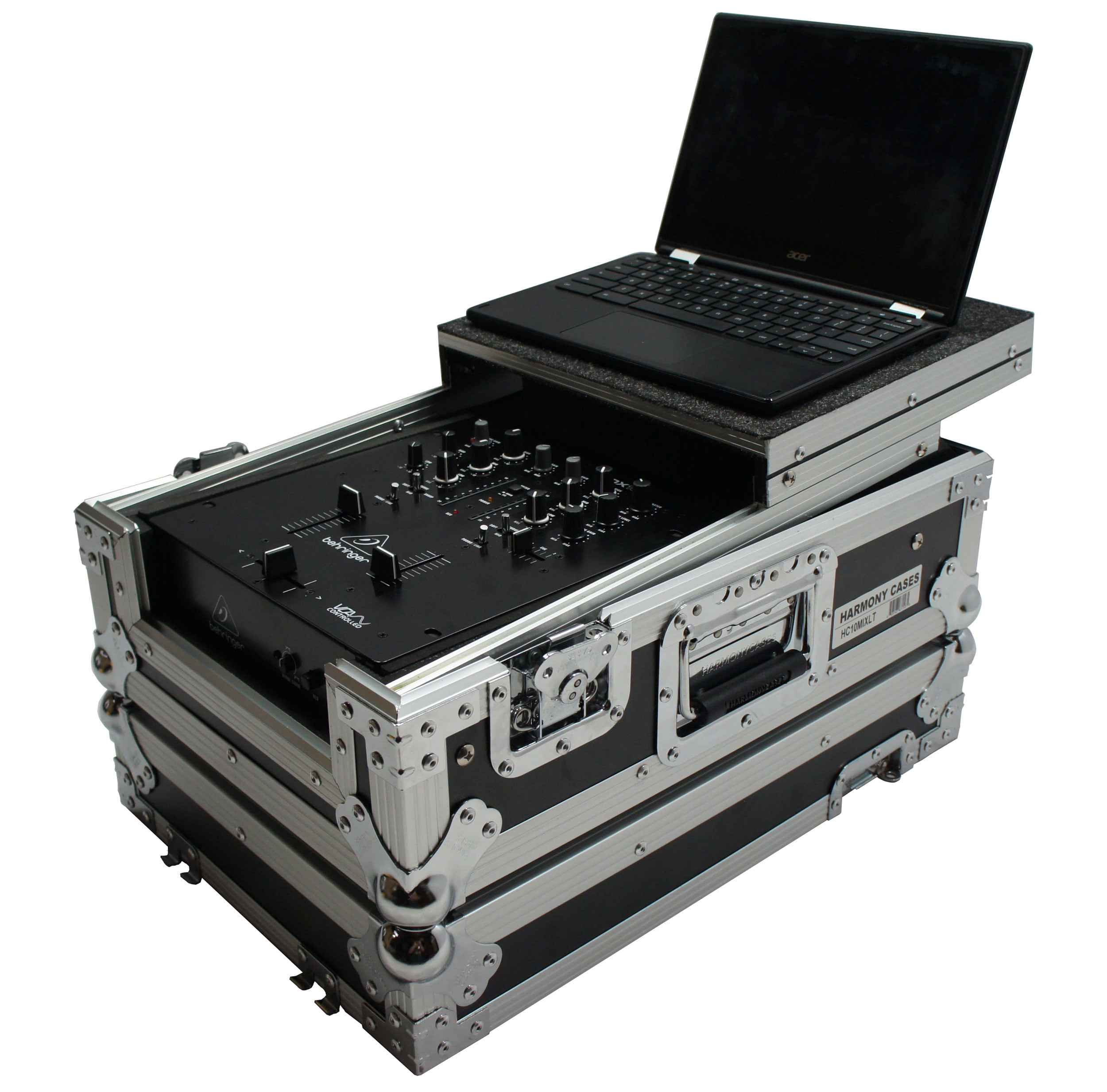 Harmony HC10MIXLT Flight DJ Laptop Glide 10" Mixer Custom Case fits Gemini MM-1
