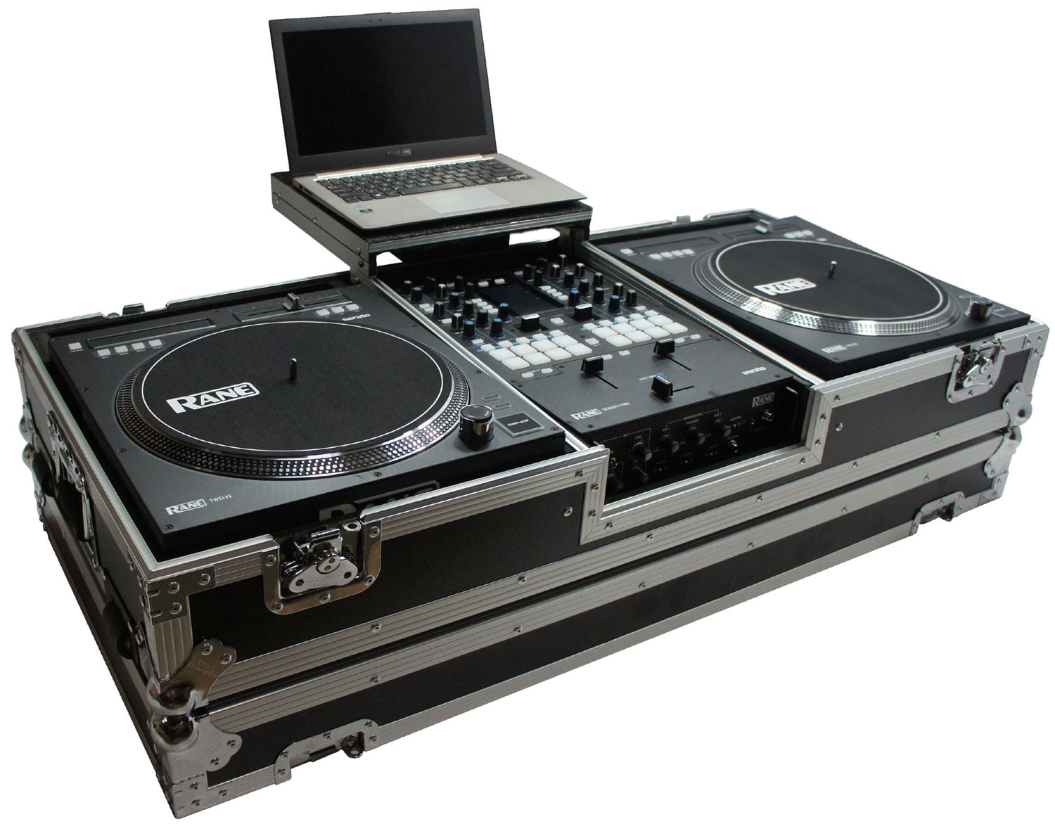 Harmony HC2T1272WLT DJ Battle Coffin for (2) Rane 12 Turntables & Rane 72  Mixer