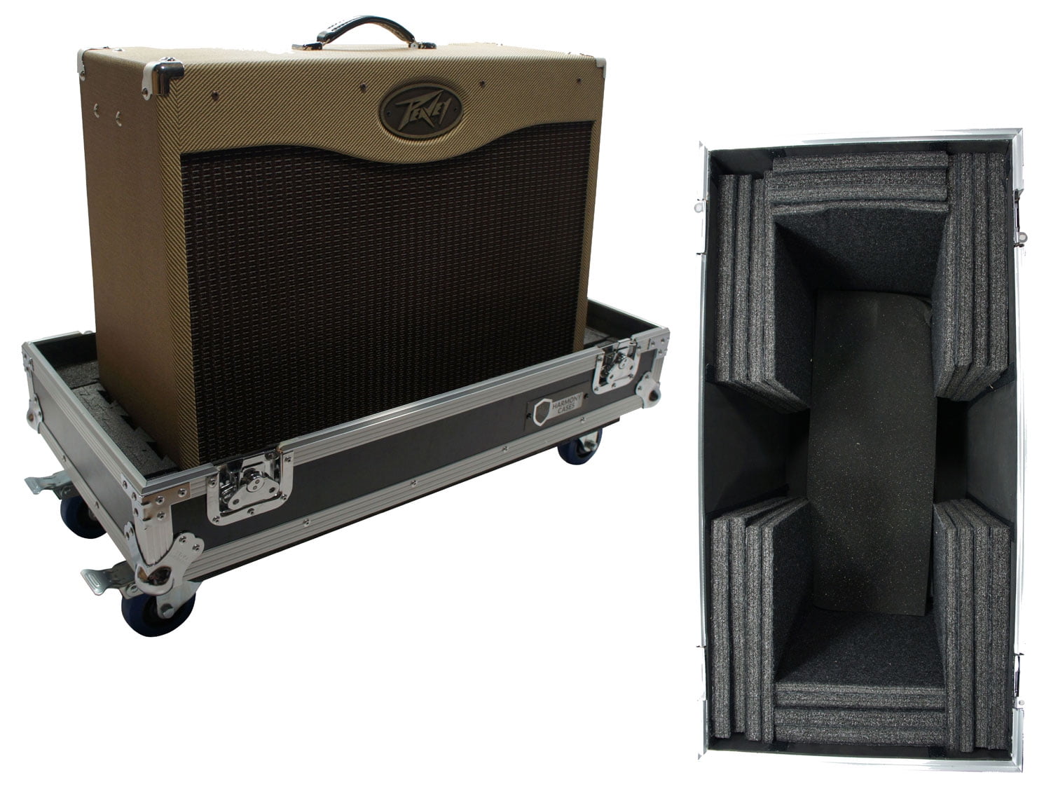 Harmony HCGC212C Universal 2X12 Electric Guitar Combo Amp Rolling Flight Case