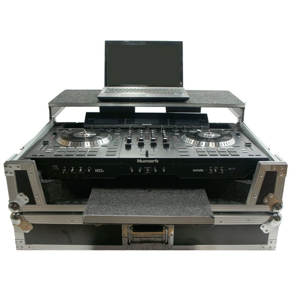 Harmony HCNS7LTWFXTR Flight Glide Laptop Stand Combo DJ Case fits Numark NS7 III