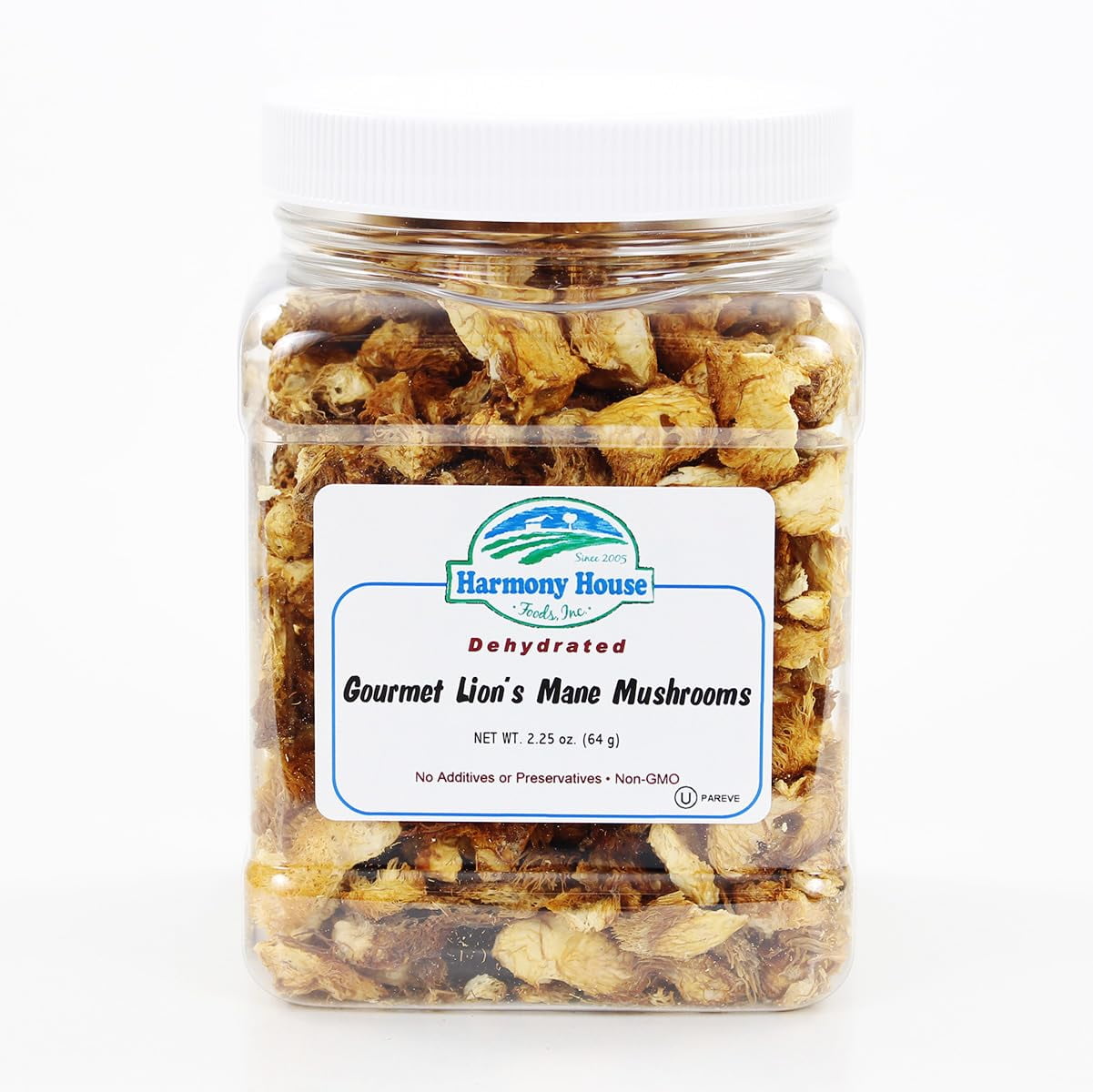 Harmony House Foods Dried NG01 Gourmet Lion's Mane Mushrooms (2.25 oz