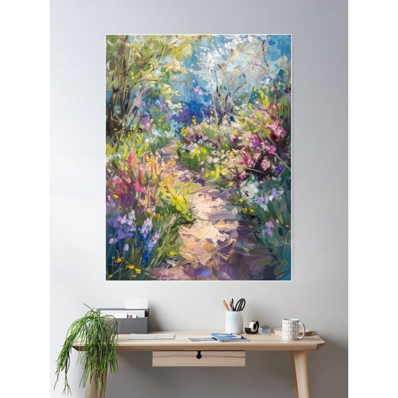 Harmony In Bloom Poster Wall Art, Modern Wall Decor For Living Room Bedroom, 12x18 UNFRAMED