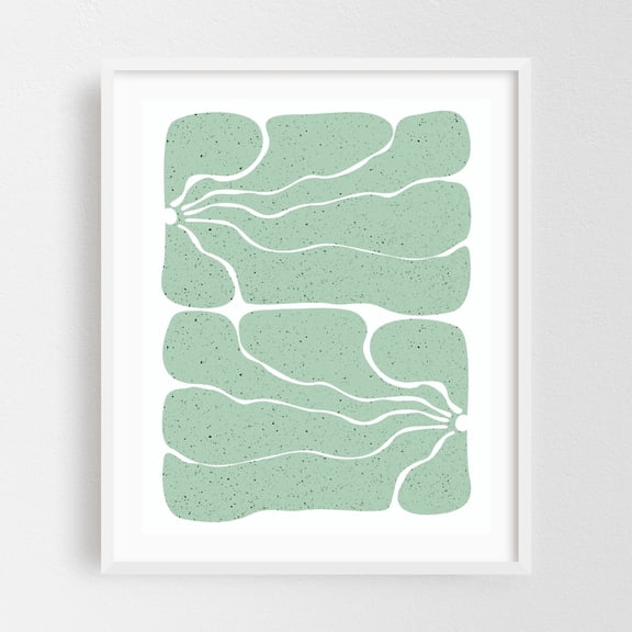 Harmony - India Painting Abstract Geometric Minimalist Modern Art Pattern Pastel Mid-Century Modern White Framed Wall Art Print 6 x 8 inches