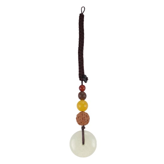 Harmony Jade Donut Healing Keychain - Stone Disc