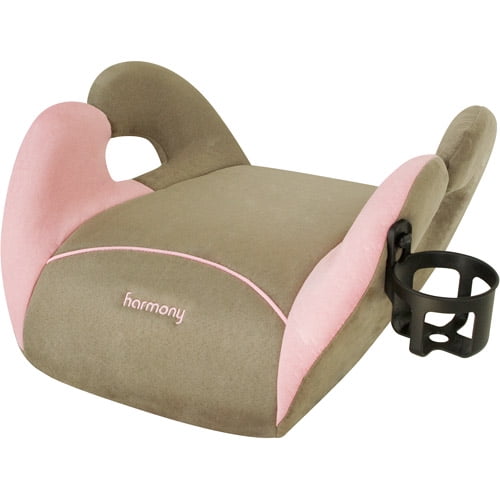 Harmony Juvenile Cruz Backless Booster Car Seat, Grey/Pink