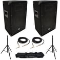 thumbnail image 1 of Harmony Master Pro DJ Passive PA System with Tripod Speaker Stands Audio Cables, 1 of 6
